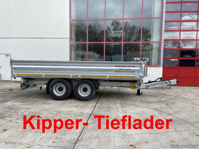 Самосвальный прицеп Möslein TTD 14  5,70 m  14 t Tandem- Kipper Tieflader 5,70 m lang, Breite Reifen-- Neufahrzeug --