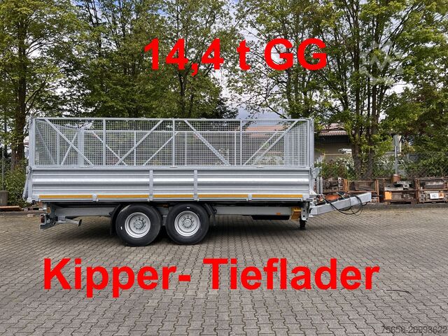Самосвальный прицеп Möslein TTD 14  5,70 m  14 t Tandem- Kipper Tieflader 5,70 m lang, Breite Reifen-- Neufahrzeug --