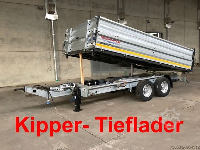 Самосвальный прицеп Möslein TTD11- BA Verzinkt  neuer Tandem Kipper Tieflader + Aufsatz
