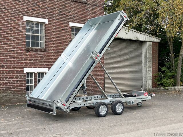 Самосвал с задней разгрузкой Brian James Trailer TIPPER 526-4020-35-2-12 | PENDELKLAPPE 400X200X30CM 3500KG RÜCKWÄRTSKIPPER | SCHWARZ