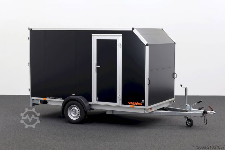 тентованный прицеп Vezeko TK C 15.35 | BLACK | SEITENTÜR 355X184X205CM 1500KG AERO KOFFERANHÄNGER