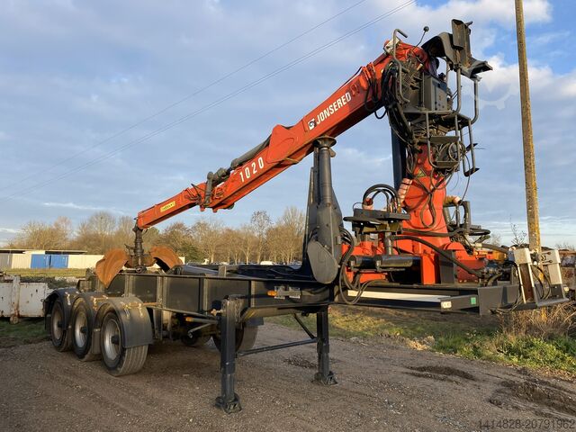 Прицеп-шасси Ampirol с краном Lecitrailer U38