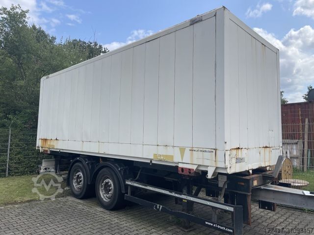 Прицеп с обменяемым шасси SCHMITZ CARGOBULL ZWF 18 Tandem BDF WECHSELER+KOFFER HOCHGEKUPPELT