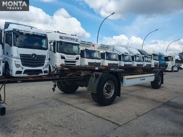 Прицеп с обменяемым шасси KRONE AZW 18 Anhänger, BDF Lafette, BPW, 2xStück