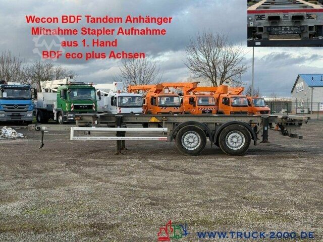 Прицеп с обменяемым шасси Wecon AWZ 218 BDF Tandem mit Aufnahme für Stapler
