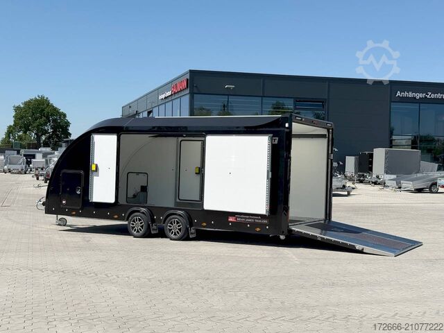 автомобиль-фургон для перевозки автомобилей Brian James Trailer RACE SPORT 341-5521-35-2-12-B 550X210X196CM 3500KG GESCHLOSSENER AUTOTRAILER | SCHWARZ