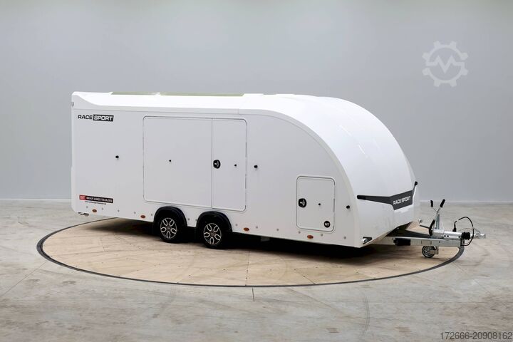 автомобиль-фургон для перевозки автомобилей Brian James Trailer RACE SPORT 341-5521-35-2-12-W 550X210X196CM 3500KG GESCHLOSSENER AUTOTRAILER | WEISS