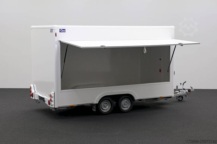 торговый прицеп Blyss HB20421HT | PREMIUM AERO | WEISS 400X200X230CM 2000KG VERKAUFSANHÄNGER