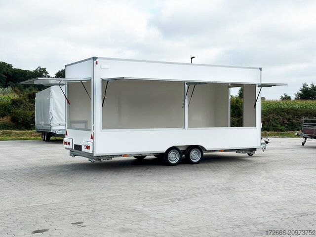 торговый прицеп Blyss H25522HTN | WEISS 520X223X230CM 2500KG VERKAUFSANHÄNGER | 2X VERKAUFSKLAPPE