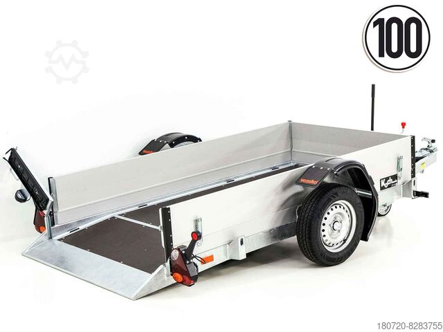 Прицеп для мотоцикла Vezeko Absenkanhänger 127x246cm 1,0t Bordwandaufsatz