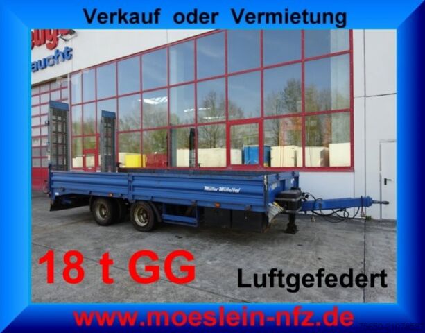 Низкорамный прицеп Müller Mitteltal ETUE-TA 18,0  18 t GG Tandemtieflader