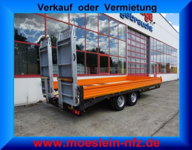 Низкорамный прицеп Möslein TTT 11-6,2 BR Orange  Tandemtieflader mit breiten RampenNeufahrzeug