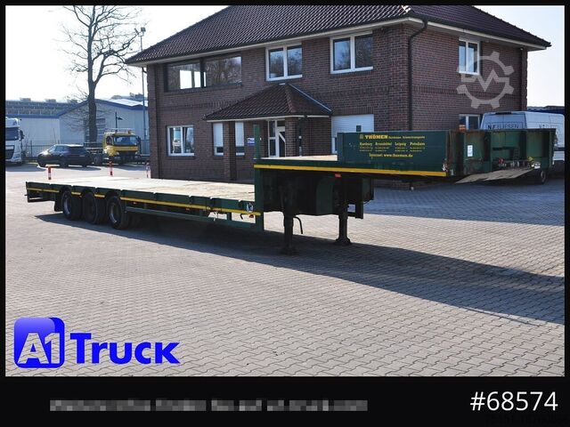 Низкорамный полуприцеп FAYMONVILLE Plattform, ausziehbar, Lenkachse, Tieflader, 15250mm lang