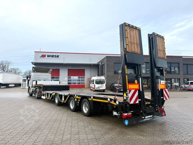 Низкорамный полуприцеп KÄSSBOHRER SLAR3 Tele Tiefbett Radmulden metallisiert