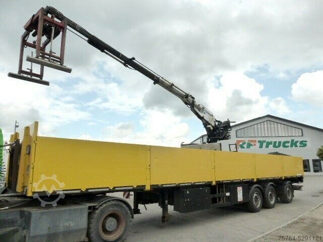 Полуприцеп SCHWARZMÜLLER Pritsche/Roll Kran Kennis R-16 / Gelenkt