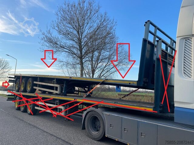 Платформенный трейлер Haan OPL45 Heavy Duty / Rungen-Potholes /BPW / 2x Li...