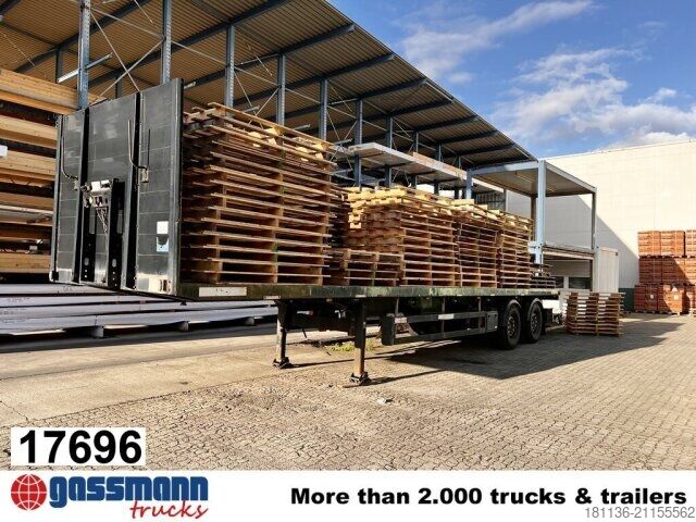 Открытый полуприцеп с тентом Schwarzmüller 2-A-Plateauauflieger, 2-A-Nachlauflenkachse,