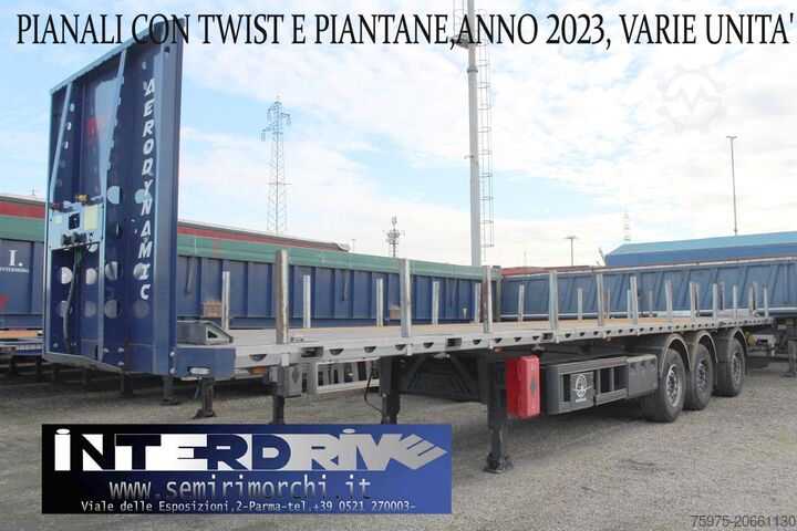 открытый полуприцеп aereodynamic semirimorchi pianali container usati