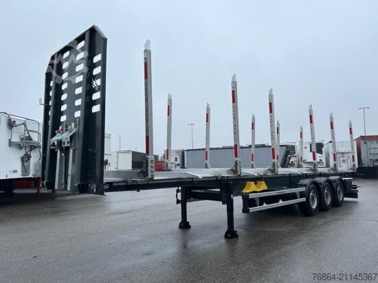 Лесовозный полуприцеп SCHWARZMüLLER Y-SERIE, HOLZAUFLIEGER, 6 RUNGENPAARE,  SAF-ACHSEN, LIFTACHSE