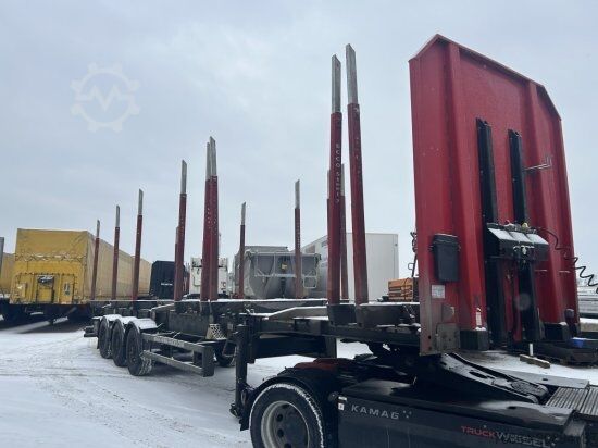 Лесовозный полуприцеп SCHWARZMüLLER HOLZAUFLIEGER Y-SERIE,  8 RUNGENPAARE, BPW-ACHSEN, LIFTACHSE