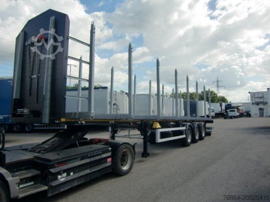Лесовозный полуприцеп MEGA TIMBER LONG HOLZAUFLIEGER 8 RUNGENPAARE 3. ACHSE LIFTACHSE