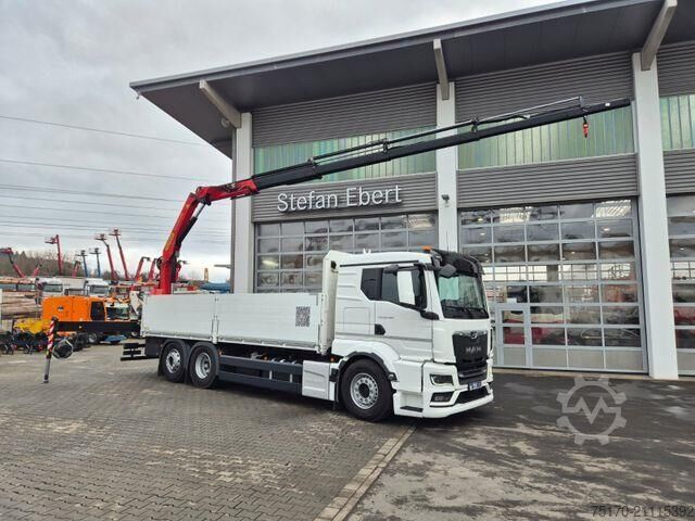 Платформенный трейлер MAN TGS 26.470 6x2-4 LL Palfinger PK19.001 SLD5 Funk