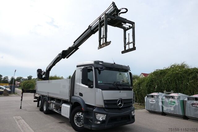 Бортовой грузовик mercedes-benz Antos 2540 L KLIMA Palfinger-Kran PK15001L Lenkachse - Alufelgen