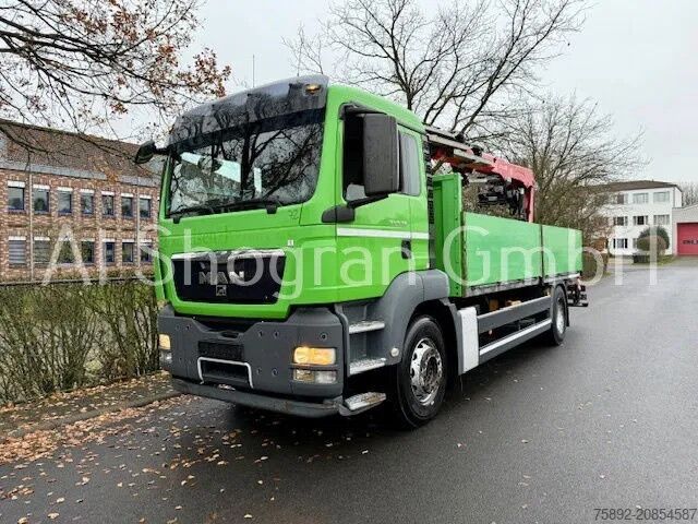 Платформенный трейлер MAN TGS 18.360 Fassi F145AS22 Baustoff/Eu5