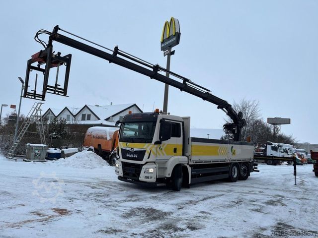 Бортовой грузовик MAN TG-S 26.420 6x2 BL Pritsche Heckkran 4xhydr,Hiab