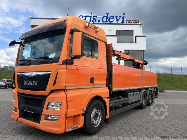 Бортовой грузовик MAN TGX 26.480 6x2 Atlas 145.2 Kran Baustoff / AHK