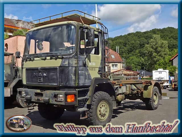 Сменное шасси MAN 16.222 FA 4x4 Army mit Seilwinde, Container