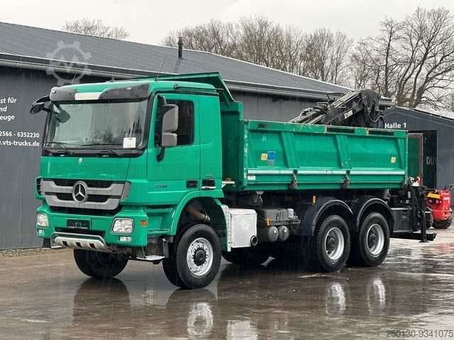 Самосвал MERCEDES-BENZ Actros 3348 6x6 Kipper mit HIAB 1300RS 83