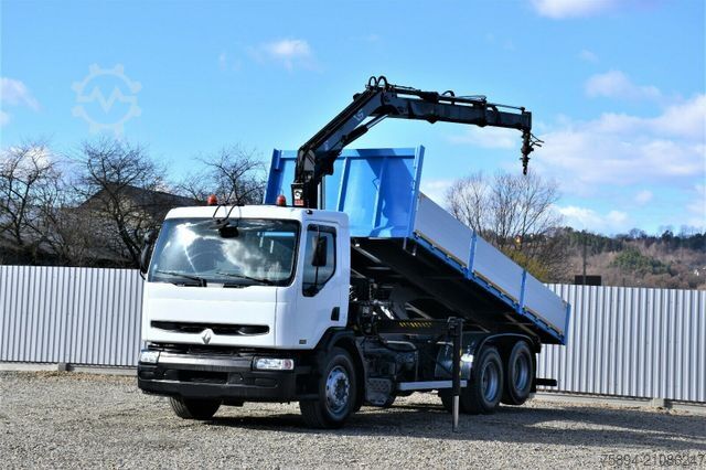 Самосвал RENAULT Premium 320 *KIPPER 6,30m+HIAB 122B-2 DUO