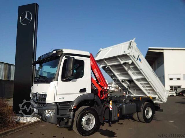 Самосвал Mercedes-Benz Arocs 1832 KK 4x2 Kipper+Kran Fassi F120+Funk