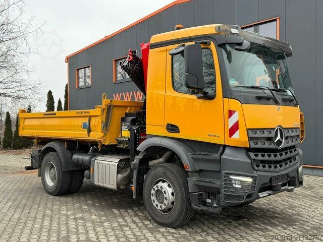 Самосвал MERCEDES-BENZ AROCS 1843 4x2 Kipper Kran Palfinger PK12.501