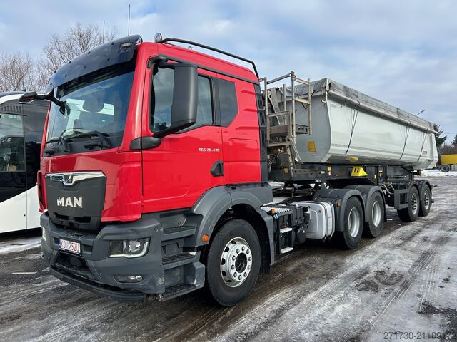 самосвал MAN TGS 26.430 6X4 + SCHMITZ SCB.S2 KIPPER