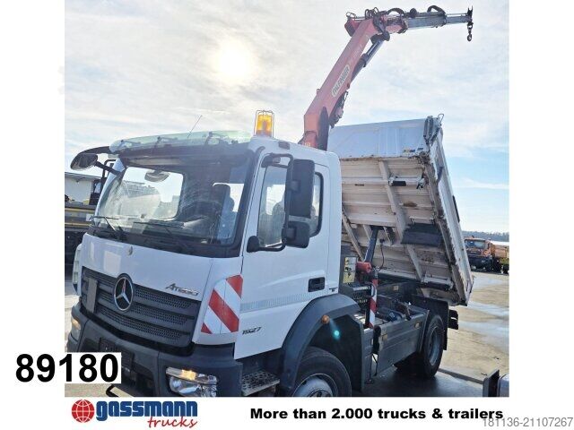 Самосвал Mercedes-Benz Atego 1627 AK 4x4 mit Kran Palfinger PK8501-K