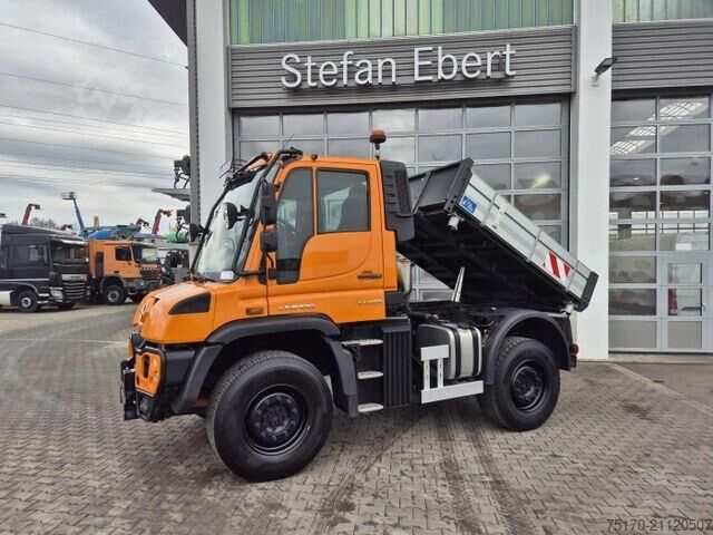 Самосвал Mercedes-Benz Unimog U423 4x4 Hydrostat Zapfwelle