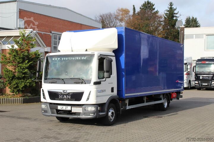 Бортовой грузовик с тентом MAN TGL 12.220 Plane-Koffer 7,5 m LBW Klima 199TKm