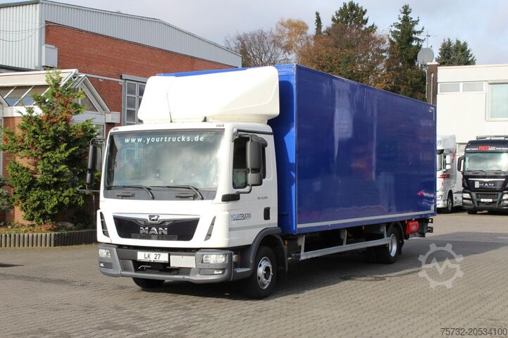 Бортовой грузовик с тентом MAN TGL 12.220 Plane-Koffer 7,5 m LBW Klima 199TKm