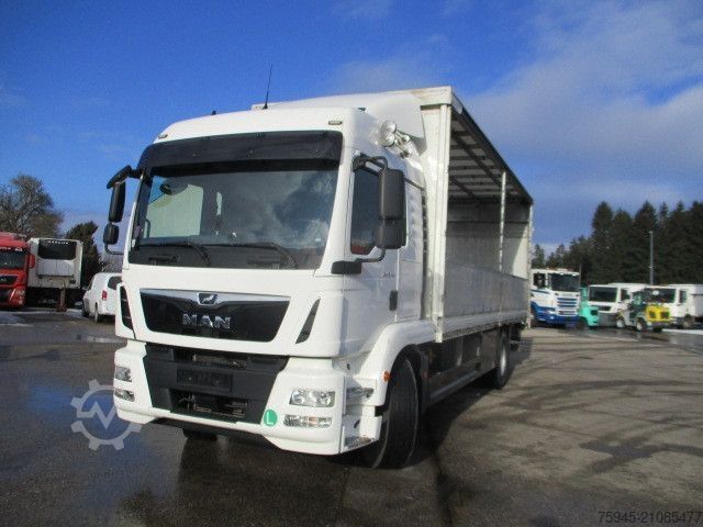 Бортовой грузовик с тентом MAN TGM 18.320, LBW, Luft-Luft, TÜV 04/2026