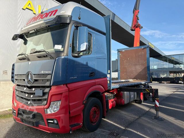 Раздвижной брезент Mercedes-Benz Actros 2548 6X2 *Palfinger crane*Cruise control...
