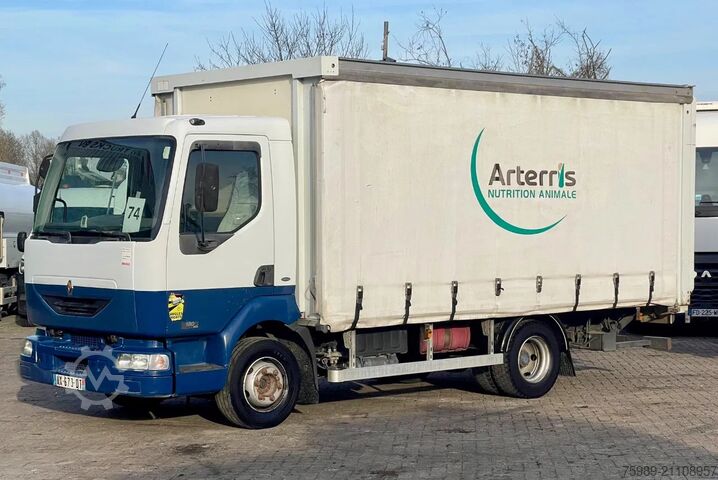 Раздвижной брезент Renault Midlum 180 11,9t Manual. 490026 km, MOT 02-04-2...