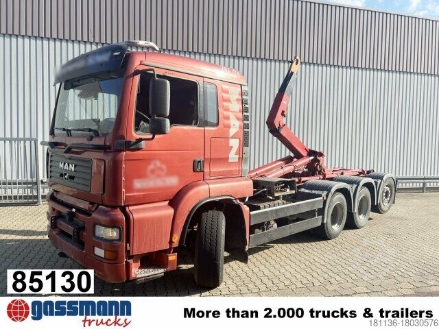 Крюковой мусоровоз MAN TGA 25.530 8x4-4 BL, Lift-/Lenkachse