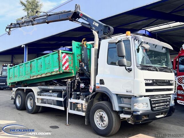 Система крюкообразных рычагов DAF CF 85.410 ATE, Hiab 166-3, 6x4 Big axles, Steel...