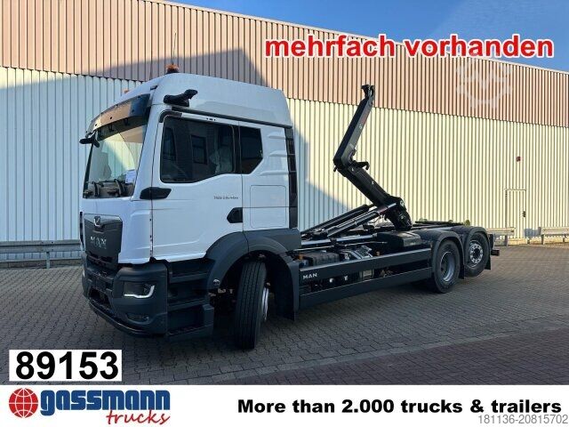 Крюковой мусоровоз MAN TGS 26.480 6x2-4 BL CH, 3x VORHANDEN! Lenk-/Lift,