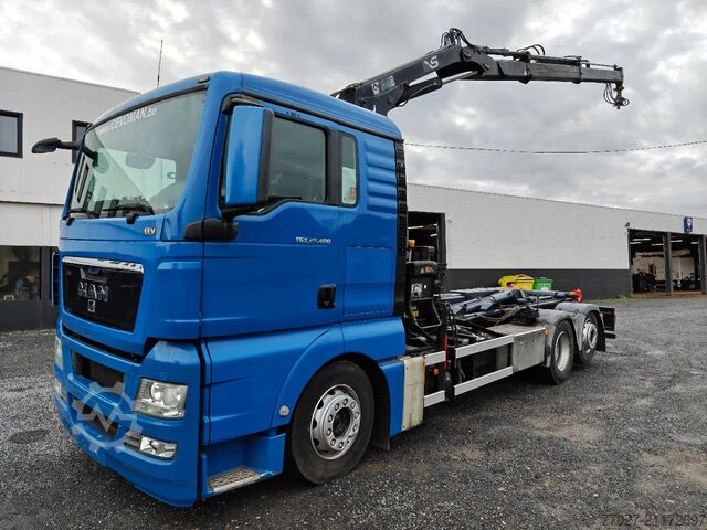 Система крюкообразных рычагов MAN TGX 26.400 Container Hyvalift Crane HIAB 144