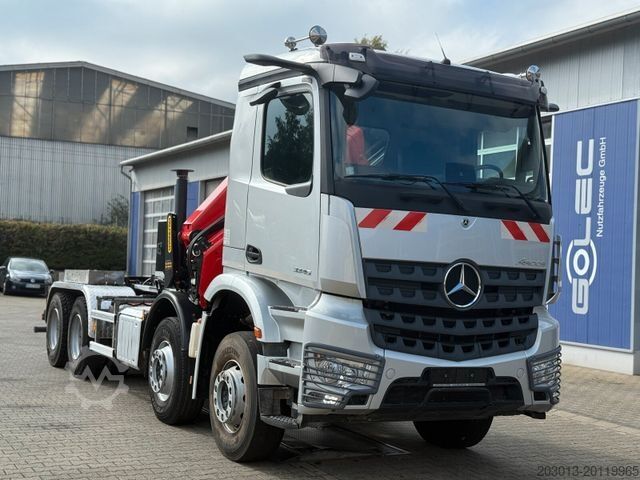 Крюковой мусоровоз MERCEDES-BENZ Arocs 3246 8x4 Abrollkipper Kran Palfinger 19001