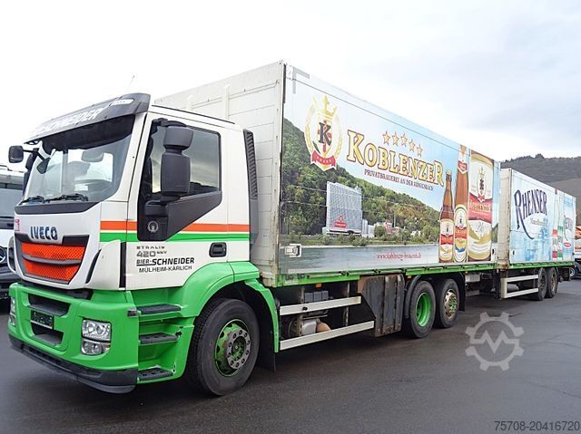 Грузовик для перевозки напитков IVECO 260 S 42*kpl. Zug*2x LBW*Lift/Lenk*Ret.*38 Pal.