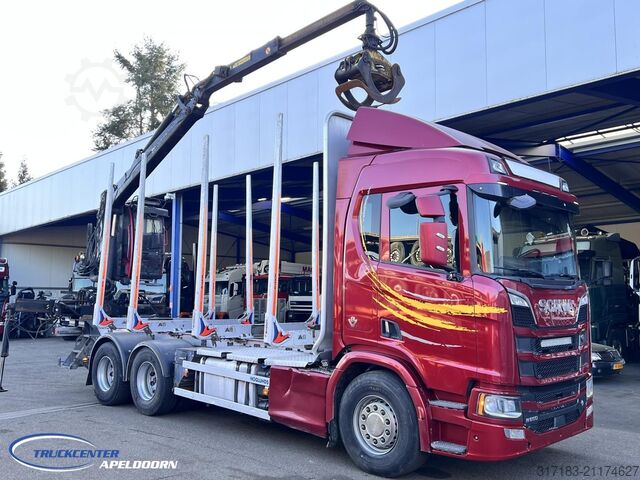 Транспортировщик древесины Scania R650 V8 NGS 6x4, Retarder, Jonsered Houtkraan